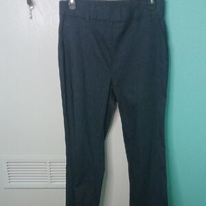 Rafaella Women's Dark Pinstripe Straight Leg Pants